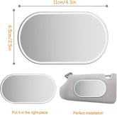 Universal Car Cosmetic Mirror - Portable Auto Vanity Mirror Small Round